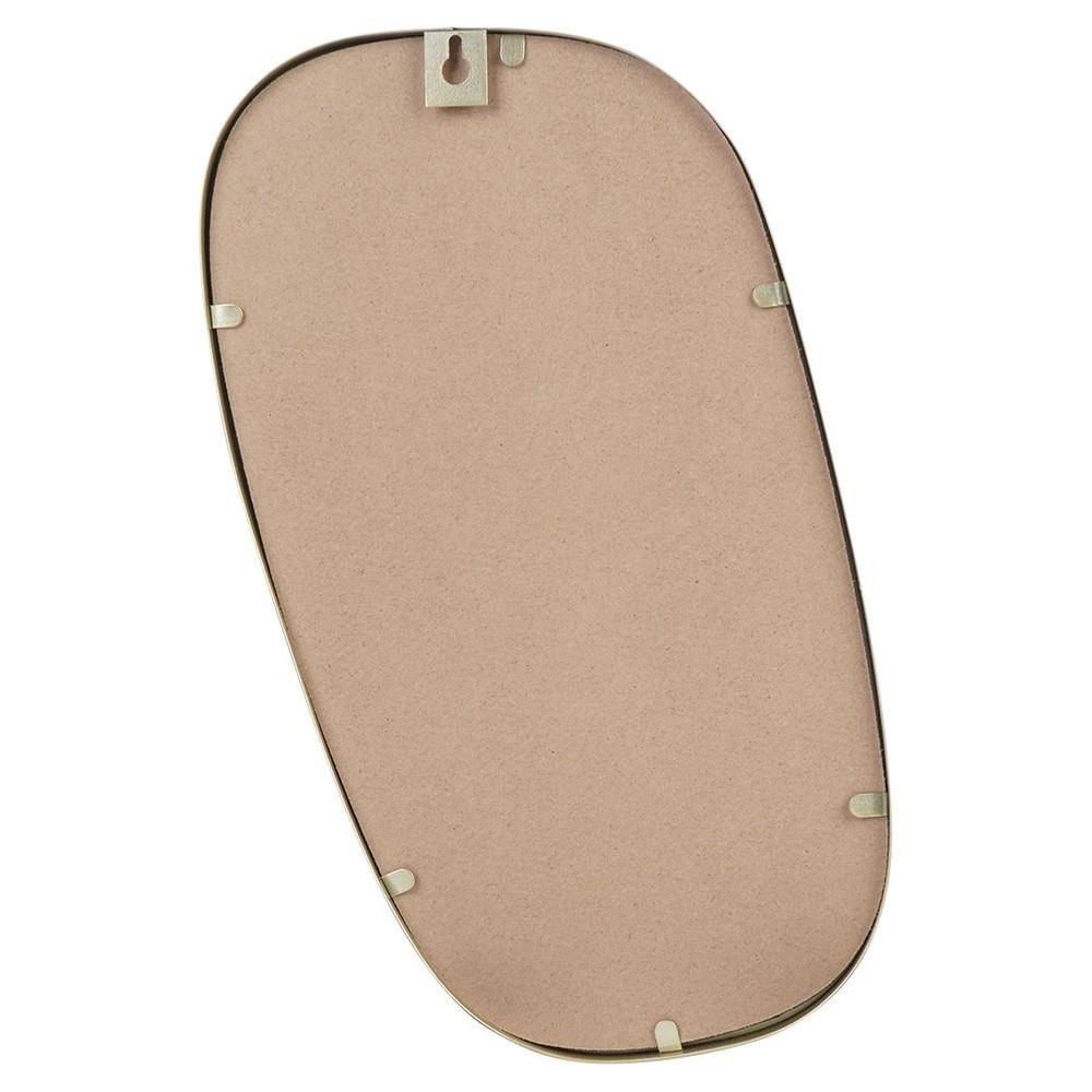 Gold Hanging Circle Wall Mirror in a Gold Metal Frame 35x19.5 cm