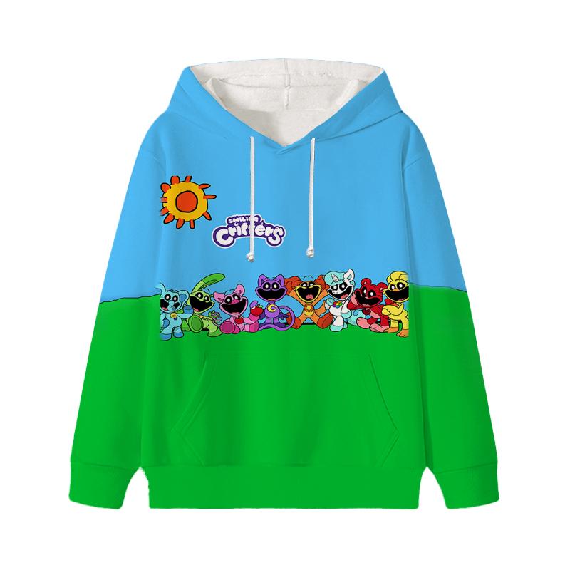 

Дитячі толстовки Smiling Critters Catnap Dogday для хлопчиків і дівчаток, мультяшні аніме світшоти, топи, дитячі повсякденні пуловери, верхній одяг, судадера 140 бежевий