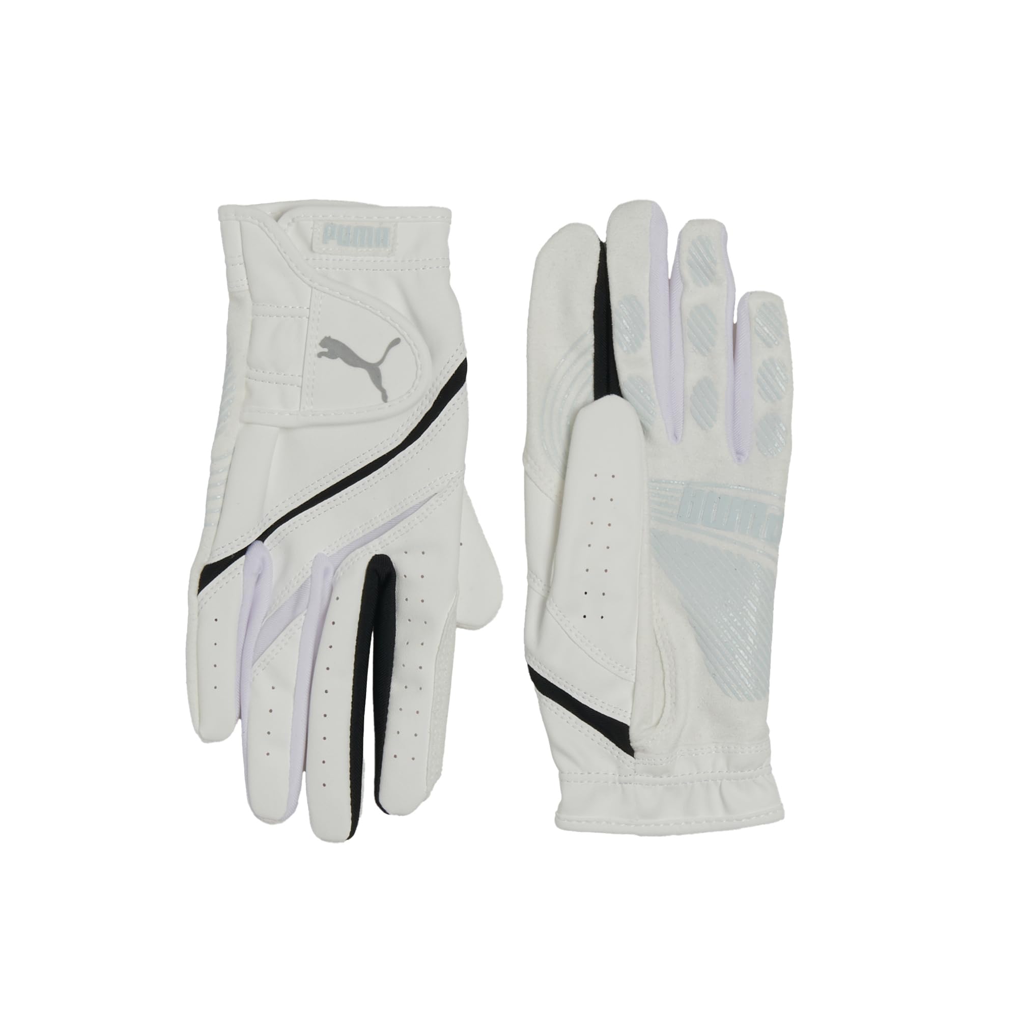 

Golf Gloves Golf W Alpha Grip Gloves Bright Black S [PUMA] (Both Hands) White/Puma