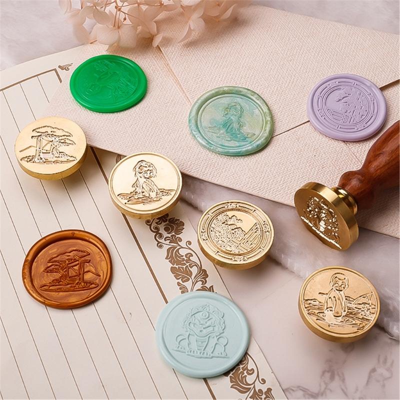Antique Wax Seal Stamp Vintage Metal Sealing Stamp Antique Sea Stamp Head for Invitations Envelope Scrapbooking Supplies