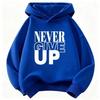 "Never Give Up" Letter Print Children's Sweatshirt - Spring Sportswear for Boys & Girls