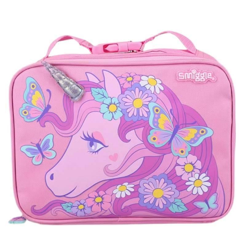 Smiggle Single-Layer Kids Lunch Tote Bag School Children Waterproof Insulated Canvas Lunchbox