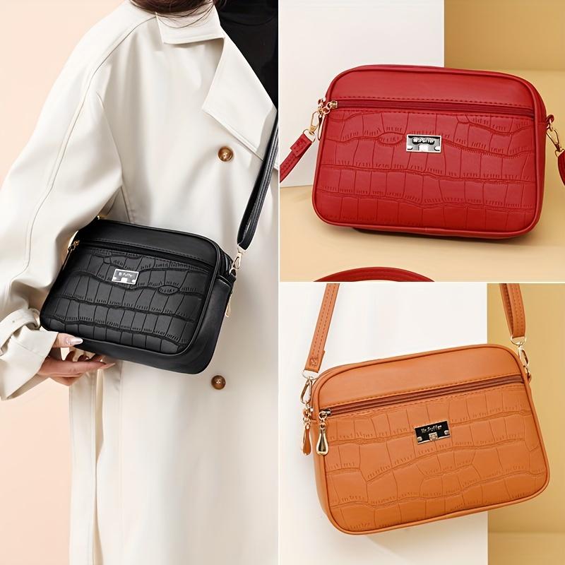 Borsa a tracolla da donna grande con tracolla regolabile - Borsa a mano leggera ed elegante adatta per viaggi, uso quotidiano