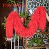 DIY 1 3 6 10 20Ply Natural Ostrich Feathers Boa 2 Meter Fluffy Ostrich feather Shawl for Wedding Party Dress Sewing Decoration Scarf