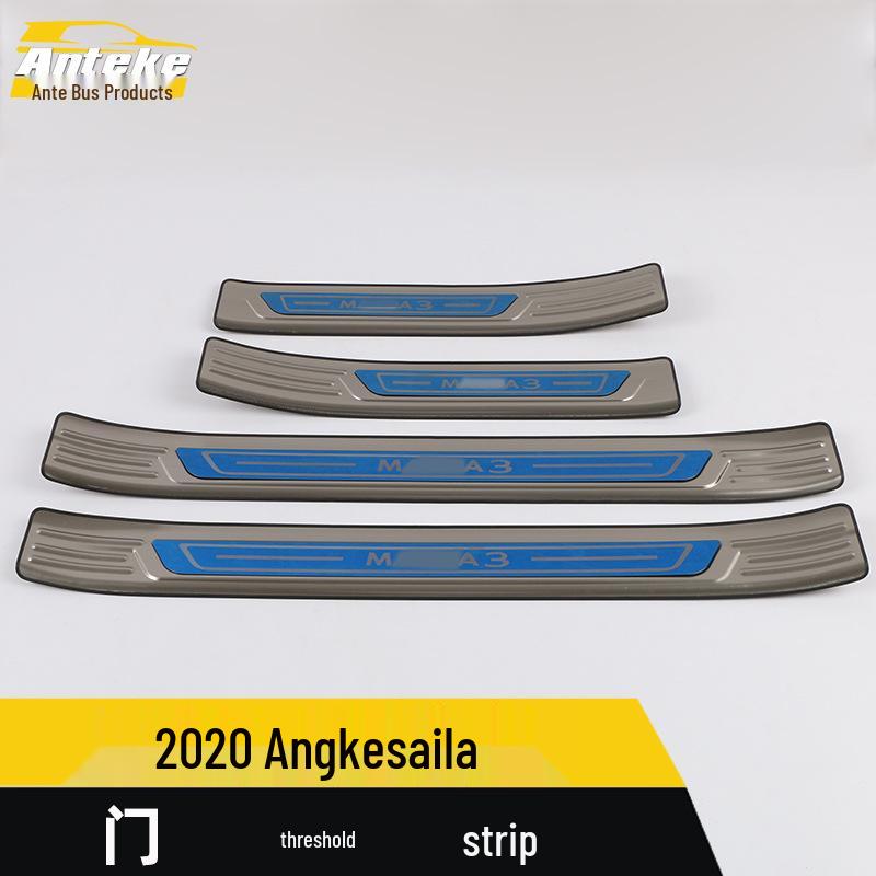 Compatible Door Sill Trim & Bumper Trunk Sill Plate Stickers for 2020 Mazda 3