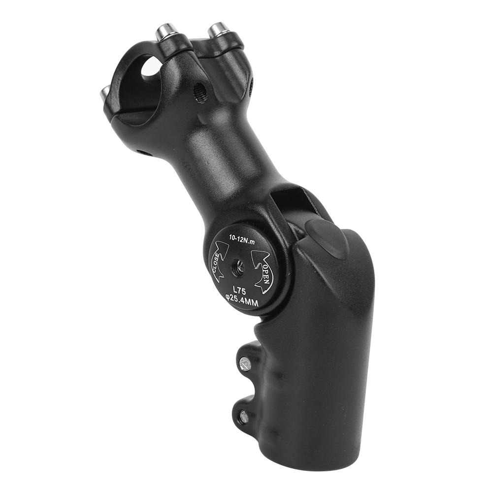 Schwarz Hochwertige 6061 T6 Aluminiumlegierung Einstellbarer Winkel Mountainbike Vorbau Modifizierter Fahrradverlängerer