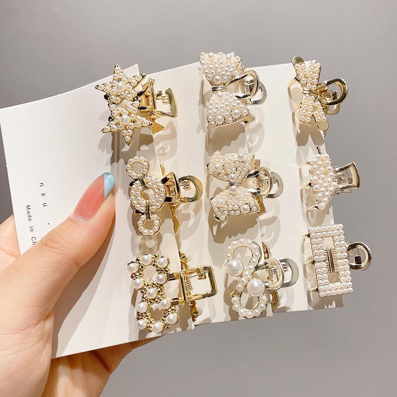 Women's Half-Tied Pearl Hairpin - 2024 New Side Clip for Back of Head