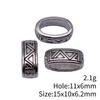 Hammered Texture Tube Spacer Beads Alloy Loose Beads For DIY Bracelet Dreadlocks Hair Braiding Jewelry Making Parts