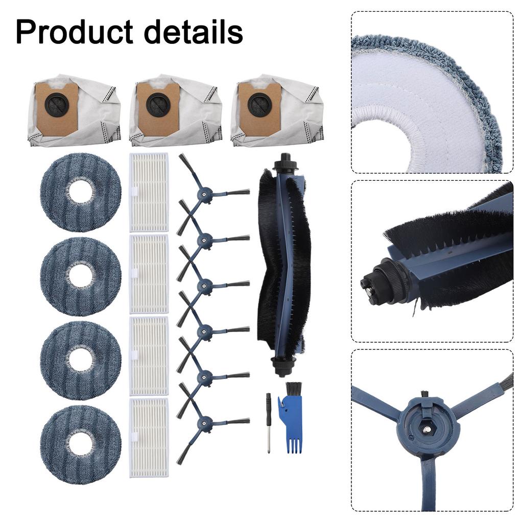Everyday Cleaning Home Maintenance As Shown Robot Vacuum Components Side Brushes For Thorough Cleaning Mop Cloths For Stains