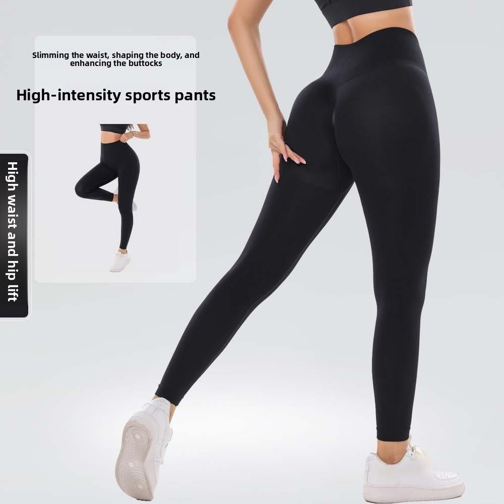 Elastic Women Yoga Long Pants High Waist Sports Yoga Pants Fitness Legging  Hip Lifting