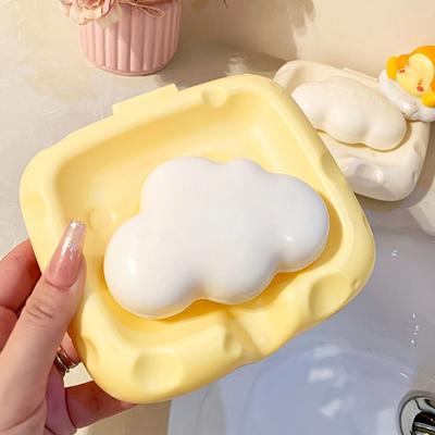 Durable ABS Cheese Soap Dish Easy To Clean Drainable Bathroom Soap Holder Cute Soap Storage Rack Home