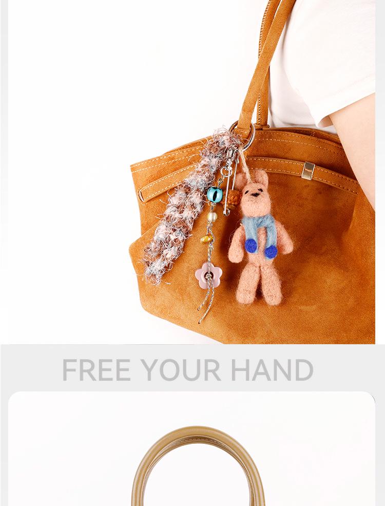 Wool Wizard Doll Keychain - Handmade Lamb Plush Charm