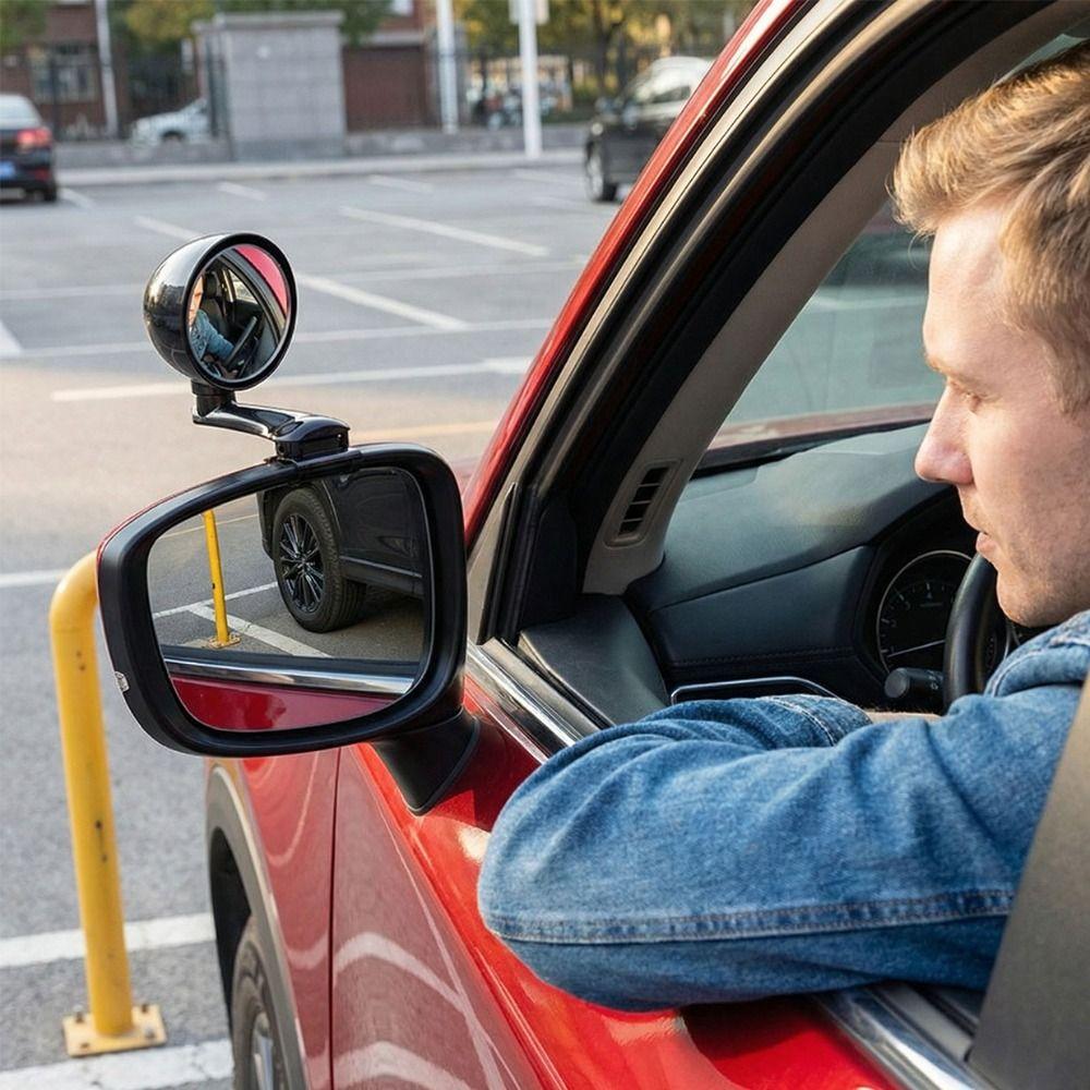 Round Convex Blind Spot Car Mirror 360° Adjustable Auxiliary Rear View Mirror For Left Right Side