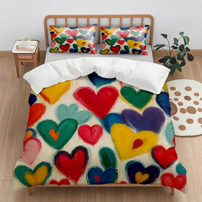 New Digital Printing Quilt Cover Set (Quilt Cover + Pillowcase) 2Pcs/3Pcs Holiday Gift Household Quilt Cover Without Sheets