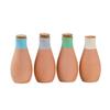 Automatic Watering Flower Pot Ceramic Custom Red Clay Pot Bowling Irrigation Seepage Colored Pot Water Red 4 Pack Storage C V7M5