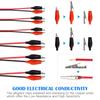 Glarks 108Pcs 35/45/53mm Red and Black Metal Alligator Clips Crocodile Electrical Test Clamps and 5A 15A 30A Charging Clips Assortment Kit for