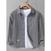 Spring and Autumn Japan Fashion Stripe Long Sleeve Shirts Men's Trendy Hong Kong Style Youth Loose All-Matching Outer Wear Casual Shirt