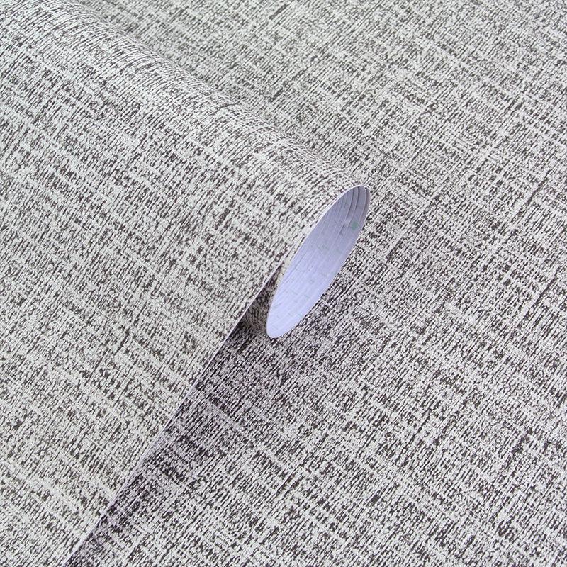 Self-Adhesive Waterproof Linen Texture Wallpaper for Bedroom and Living Room