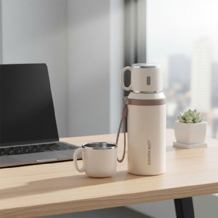 Unique Double Walled Insulated Nonrust Steel Cup 24oz Capacity Heat Cold Retention Technology Silicone Grip Easy Carry