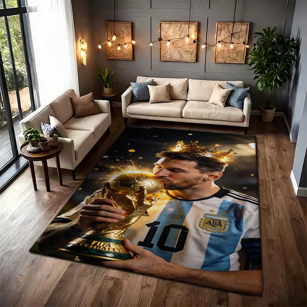 Messi Champion Carpet Floor Mats Printing Art Office Chair Cushion Bathroom Mat
