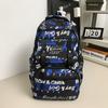 Large Capacity Student Backpack Graffiti Print Campus Backpack Men Lightweight Couple Backpack