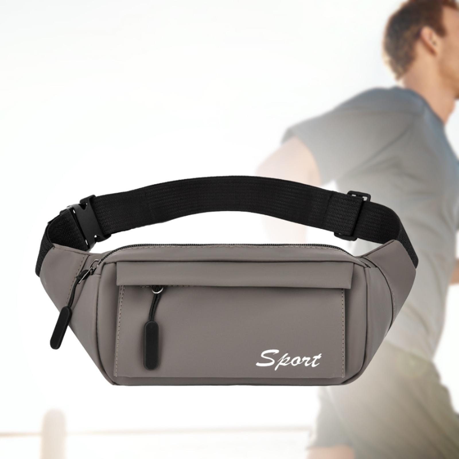 

Fanny Pack Causal Crossbody Bag Belt Bag Purse Daypack Shoulder Bag Waist Pack for Biking Camping Backpacking Sports Workout светло-серый