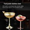 Creative High-Stemmed Stainless Steel Cocktail and Ice Cream Glass
