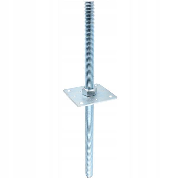 Adjustable anchor post base 110x500 M24 rod