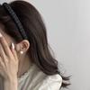 Niche Design Black Polka Dot Retro Headband Women Girls Hair Bands Elegant Hairband for Daily Versatile Korean Hair Accessories