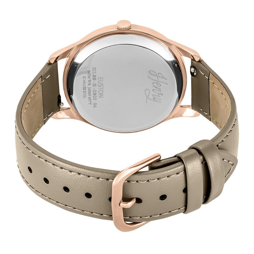 HENRY LONDON Unisex Henry London Euston Quartz Water Navy Stainless Steel Watch, HL39-S-0300-GY, Movement, Resistant, Plastic, Dial, [Used]