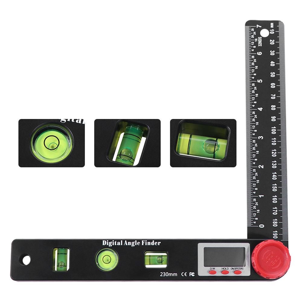 230mm 4 in 1 Digital Angle Finder 0-999.95° Measuring Angle Ruler  Angle Measuring Tool