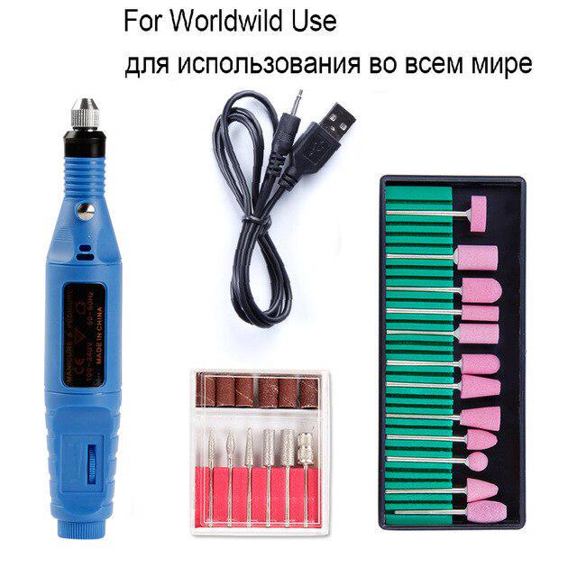 Professional Manicure Machine Electric Nail Drill Bits Pedicure Ceramic Cutter Gel Polish Remover Tool
