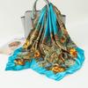 Fashionable Floral Print Square Silk Scarf Colorful Soft Hair Bandana All-match Polyester Head Scarf Daily