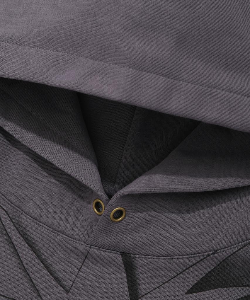 Cartoon Basketball Hoodie Purple Charcoal