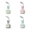 USB Rechargeable LED Desk Lamp with Adjustable Neck and Cute Bunny Design for Bedroom Office Study Table Lighting
