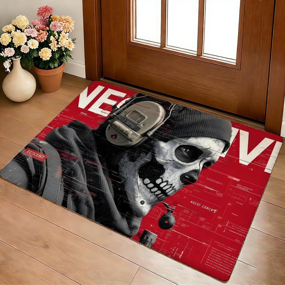 Anime C-Call Of D-Duty Floor Mat Cozy Flannel Soft Thick Non-Slip Mat For Living Room Bedroom Kitchen Decor Rugs