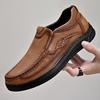 Men Genuine Leather Casual Shoes Slip On Spring Soft Bottom Wear-Resisting Loafers Designer Sole Driving Flats Men Moocasins