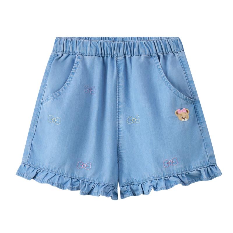 PawinPaw Girls Cartoon Bear Denim Shorts 100