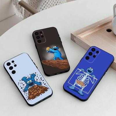 C-Cookie-M-Monster-R Funny Phone Case For Samsung S25,24,23,22,30,21,10,9,Ultra,Plus,Lite,FE,4,5 G Soft Black Case