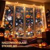 Halloween Glass Sticker Set for - 6 Pack Decorative Decals for Home and