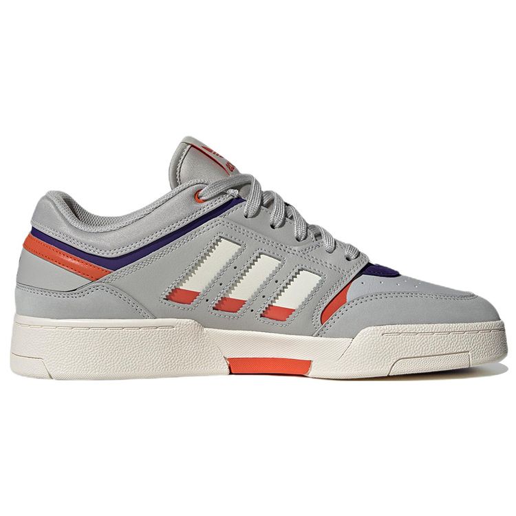 Adidas Originals Drop Step Leather Casual Durable Lightweight Low-Top Skate Shoes Men Sneakers Gray Red HP2248