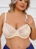 New European and American Ultra-thin Double-breasted Steel Ring Lace Underwear Adjustable Large Size Bra