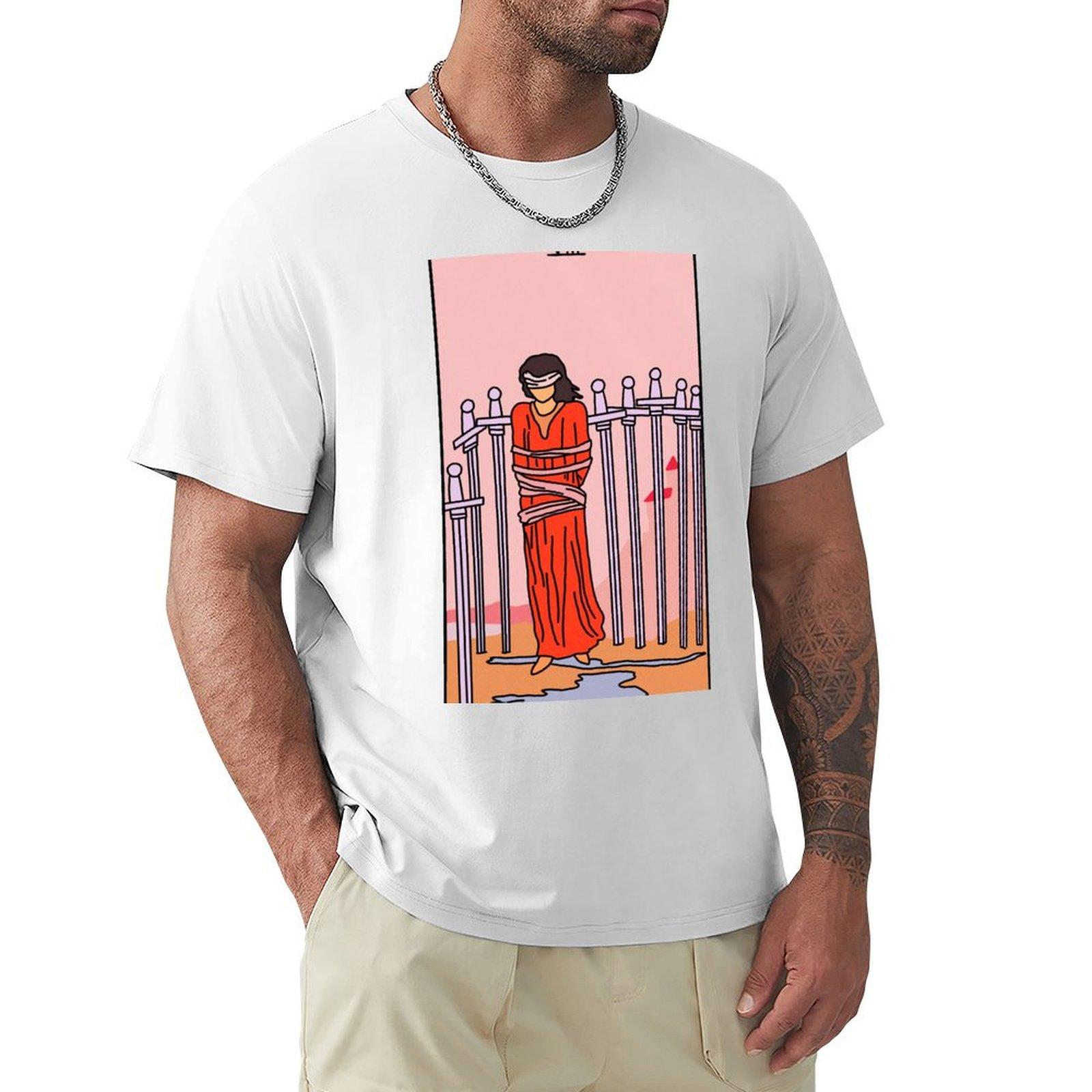 8 Of Swords Tshirt Big Size Short Sleeve Tee For Unisex S