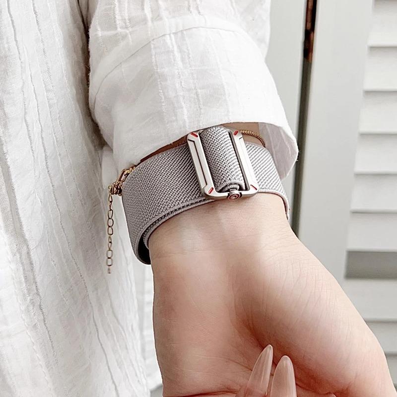 Ремешок для браслета Samsung Galaxy Watch 7/6/5/4 40 44 мм Плетеный нейлоновый спортивный ремешок для Galaxy watch 6/4 Classic 5 Pro Умные часы