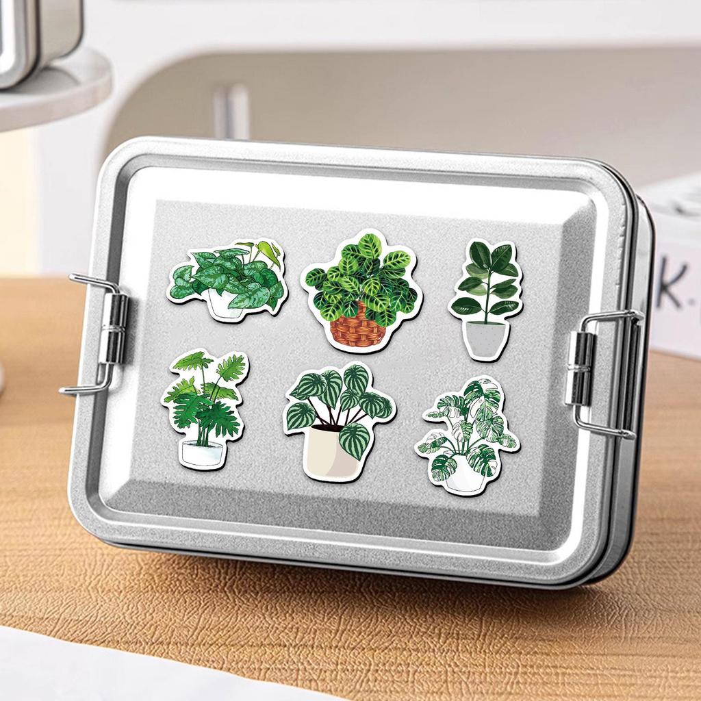 20 Cartoon Greenery Magnets: Fresh, Creative Decorative Metal Fridge Stickers