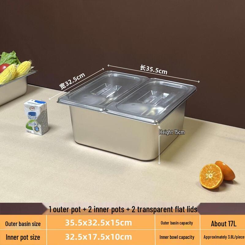 Zhebu Stainless Steel Divided Food Container