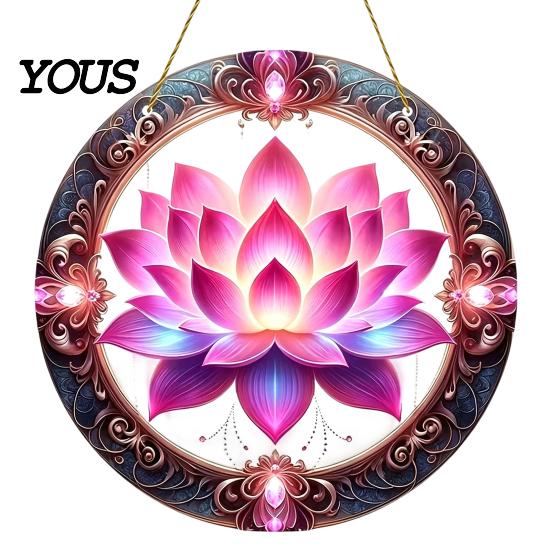 Stained Acrylic Bird Suncatcher Colorful Hummingbird Wall Hanging Decoration, for Window Exquisite Floral Motif Decor, Decorative Pendant with