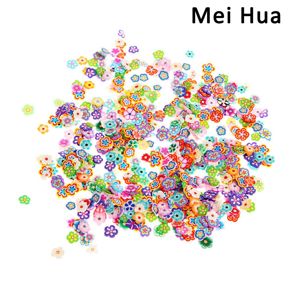 1000Pcs Nail 3D Letter Fragments Of Polymer Clay Stickers Gel Tips