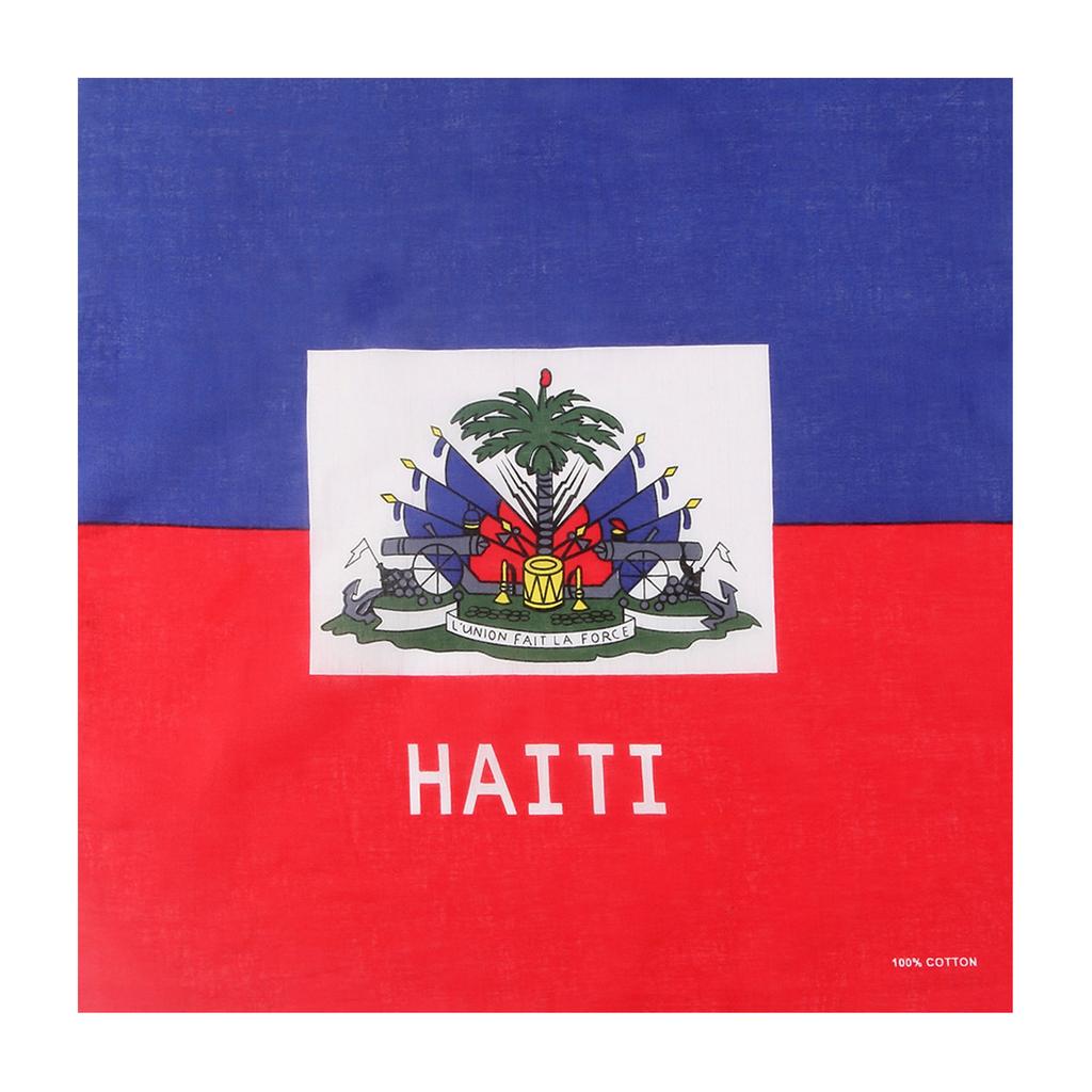 55x55cm Flag Print Bandana Music Festivals Hair Kerchief Multi Purpose Head Wrap Square Turban for Girls Photo Props