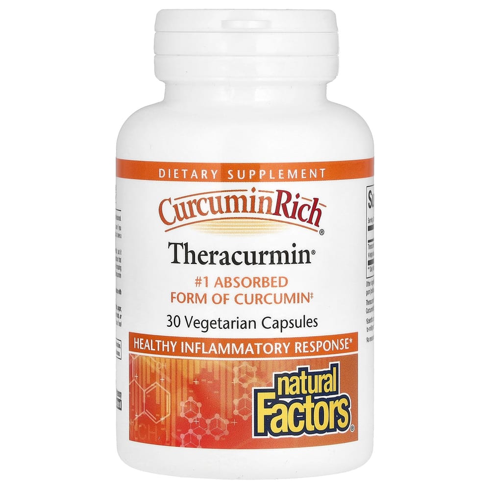 Natural Factors CurcuminRich Theracurmin Veggie Capsules, 30 Count